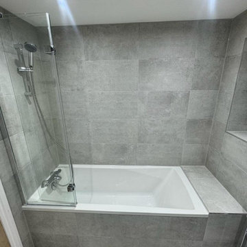 Contemporary Grey Bathroom in Crawley