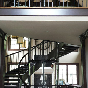 Glass Elevator in Staircase