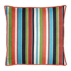Cushion Source - Sunbrella Carousel Confetti Throw Pillow Set with Cording - Outdoor Cushions And Pillows