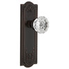 Single Meadows Plate With Crystal Knob, Oil-Rubbed Bronze, Timeless Bronze, Doub