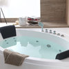 5' Rounded Modern Double Seat Corner Whirlpool Bath Tub With Fixtures