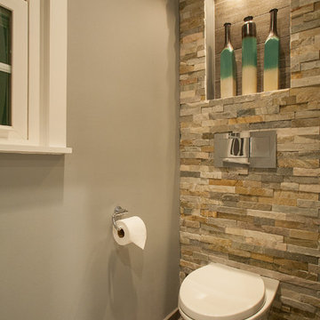 An Award Winning Oasis Master Bathroom Styled in Stone in Chantilly VA