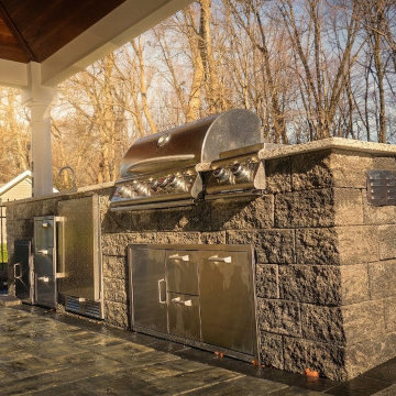 Outdoor Kitchen Island Installation Ballston Spa, NY Stone