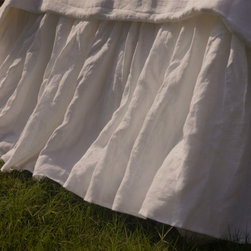 Linen Bedskirt-Gathered Ruffle - Bedskirts