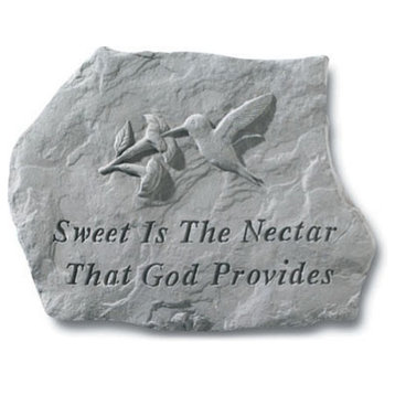 Sweet Is The Nectar That God Provides Memorial Garden Stone