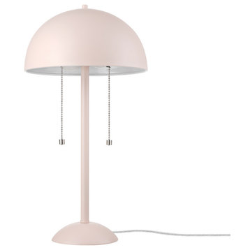 Luna 21" 2-Light Matte Pink Desk Lamp