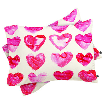 Deny Designs Amy Sia Heart Speckle Pillow Shams, King