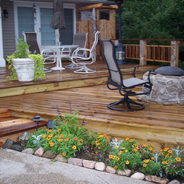 Deck, Paved Walkway, and Landscaping