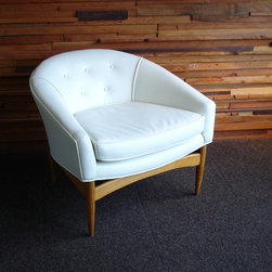 White Leather Chair - Armchairs And Accent Chairs
