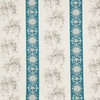 French Angel Toile Fabric Teal Blue Stripe, Standard Cut