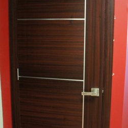 Capri Mahogany Finish Modern Interior Door - Modern and Contemporary Interior Do - Interior Doors