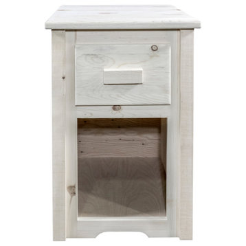 Homestead Collection End Table With Drawer, Ready to Finish