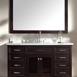 49 inch Cottage Single Sink Bathroom Vanity Set in Espresso Finish - Bathroom Vanities And Sink Consoles