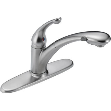 Delta Signature Pullouts Single Handle Pull-Out Kitchen Faucet, Arctic Stainless