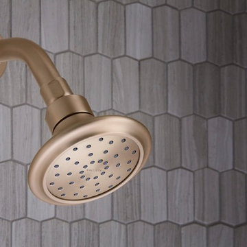 Script Showerhead in Blush Bronze