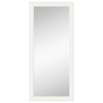 Ridge White Non-Beveled Full Length Floor Leaner Mirror - 29.5 x 65.5 in.
