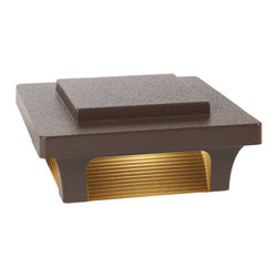 Deckorators by Hinkley Luna Post Cap in Weathered Brown - Deck Tiles And Planks