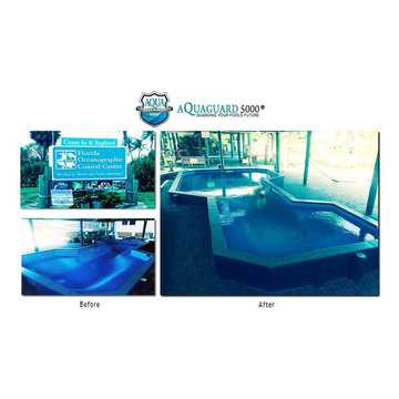 Pools, before and after Aquaguard 5000
