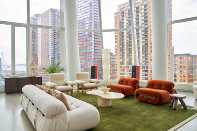 Example of a trendy living room design