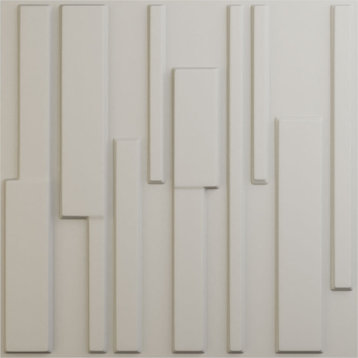 Wigan EnduraWall 3D Wall Panel, 19.625"Wx19.625"H, Satin Blossom White