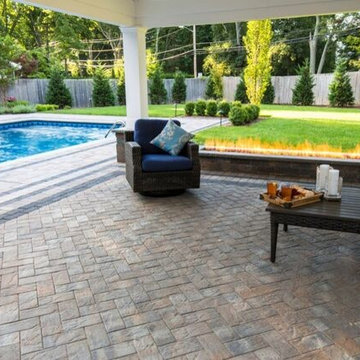 Long Island Patio with Fire Feature