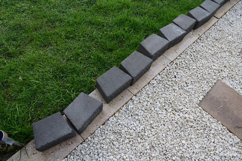 how to install landscape edging block