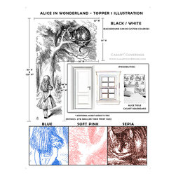 Alice in Wonderland Topper Casart wallcovering illustrated colorways - Wall Decor