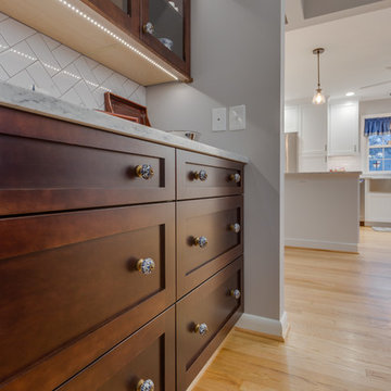 Alexandria, VA White and Chocolate Kitchen Design