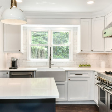 Oakton Transitional Kitchen, Butler's Pantry & Powder Room