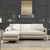Knox 89" Modern Farmhouse Reversible Chaise Sectional Sofa, French Beige