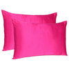 Fuchsia Dreamy Set Of 2 Silky Satin King Pillowcases
