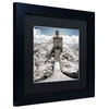 Philippe Hugonnard 'White Wall V' Art, Black Frame, Black Matte, 11"x11"
