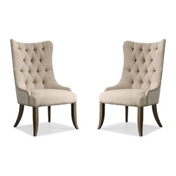 Pair of Rhapsody Tufted Dining Chairs by Hooker - Dining Chairs