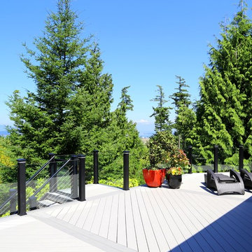 Timbertech Deck and Cedar Pergola