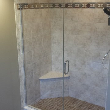 Ann Arbor Ceramic Shower with Jacuzzi Tub Renovation