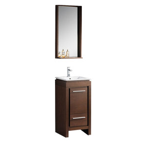 Fresca Allier 16 Wenge Brown Modern Bathroom Vanity With Mirror Wenge Brown Modern Bathroom Vanity