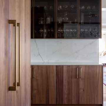 Tenafly Modern Walnut and Porcelain Kitchen