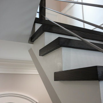 Project #72 | Modern Staircase with Horizontal Steel Rod Railing