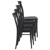 Cross Resin Outdoor Chair Black, Set of 2