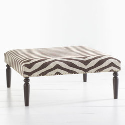 Kilim Ottoman - Zebra - Footstools And Ottomans
