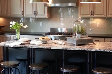 Elegant kitchen photo in Birmingham