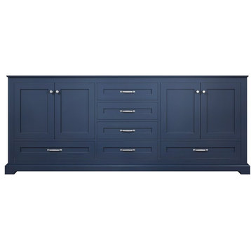 Lexora Home Dukes 80" Vanity Cabinet in Navy Blue