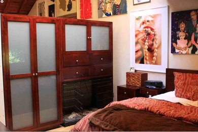 Inspiration for an eclectic bedroom remodel in Los Angeles