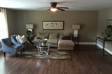 Living room - transitional living room idea in Nashville