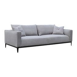 California Sofa- Grey Tweed Fabric - Sofas