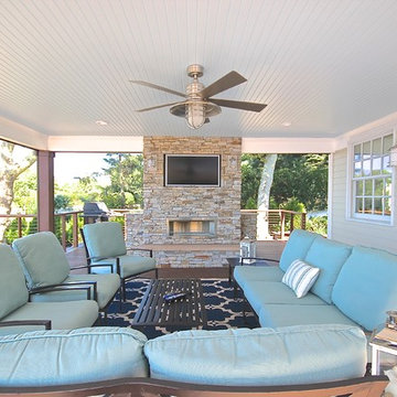Custom Ipe Deck with Overhang in Plandome Heights, NY