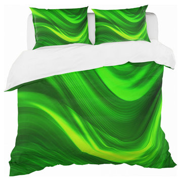 Green Laser Modern and Contemporary Duvet Cover Set, Twin