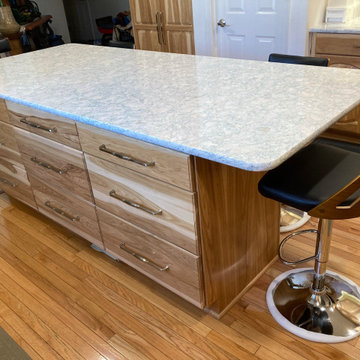 Traditional Kitchen Remodel Done in New Hickory Wood Cabinets