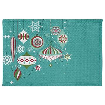 Turquoise Ornaments Area Rug, 2'x3'