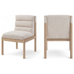 Meridian Furniture - Eloura Dining Chair, Beige, Linen Textured Fabric, Natural Finish, Set of 2 - Indulge in the allure of the Beige Eloura Dining Chair by Meridian Furniture. Its captivating design and luxurious Beige elevate any space with effortless elegance. Crafted with precision and durability in mind, this stunning piece becomes the focal point of gatherings, fostering moments of connection and warmth. Embrace sophistication and style with the Eloura Dining Chair, a testament to exquisite taste and timeless beauty.